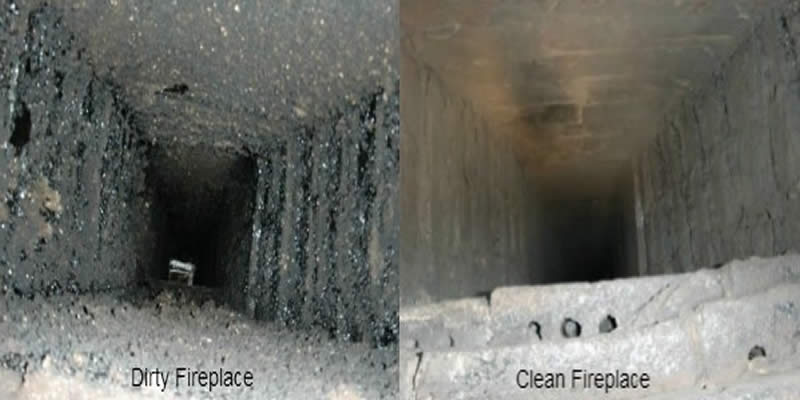 Before and After Chimney Sweeping